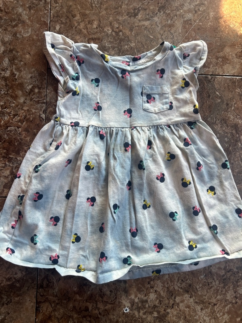 Disney Light Blue Toddler Dress with Pink and Navy Minnie Accents